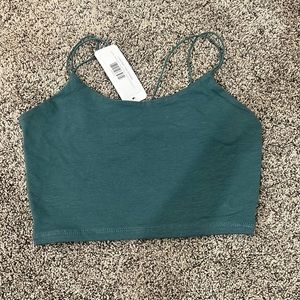 blueish green bralette also can be a cropped tank top size small very comfy
